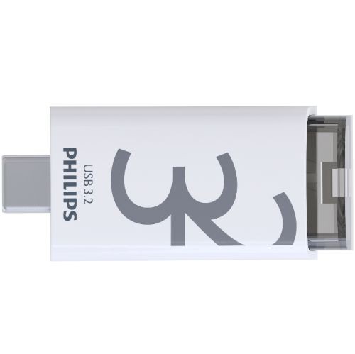 PHILIPS USB-C 3.2 Gen 1 atmintinė Click Shadow Grey 32GB