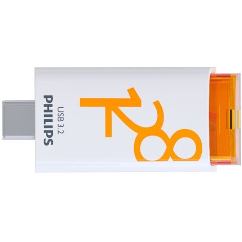 PHILIPS USB-C 3.2 Gen 1 atmintinė Click sunrise Orange 128GB