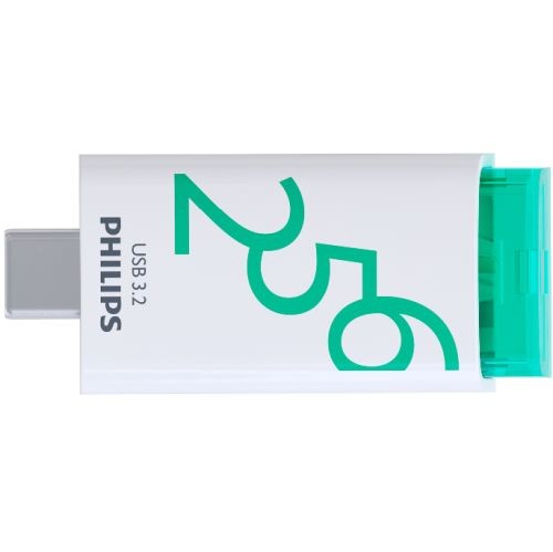 PHILIPS USB-C 3.2 Gen 1 atmintinė Click Spring Green 256GB