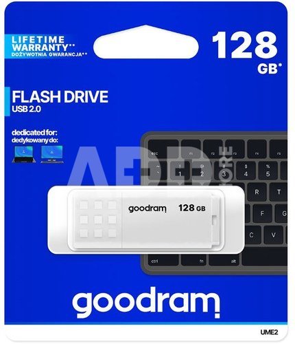 GOODRAM Pendrive UME2 128GB USB 2.0 white