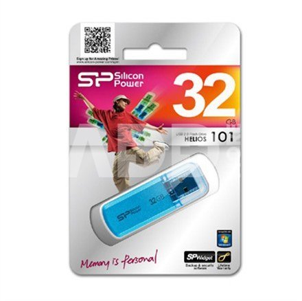 SILICON POWER 32GB, USB 2.0 FLASH DRIVE HELIOS 101, BLUE
