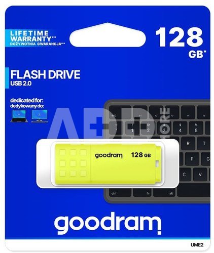 GOODRAM Pendrive UME2 128GB USB 2.0 yellow