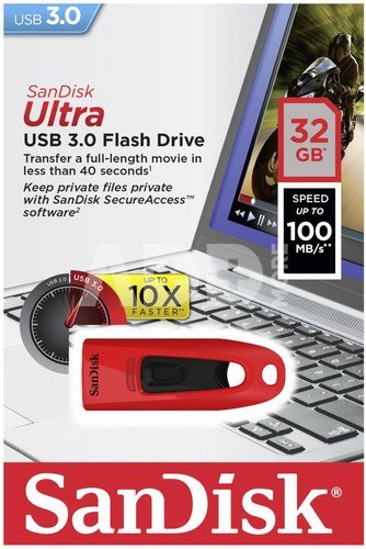 SanDisk Ultra USB 3.0 RED 32GB SDCZ48-032G-U46R