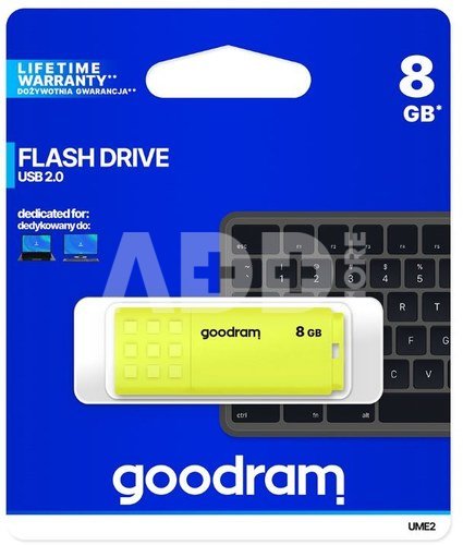 GOODRAM Pendrive UME2 8GB USB 2.0 yellow