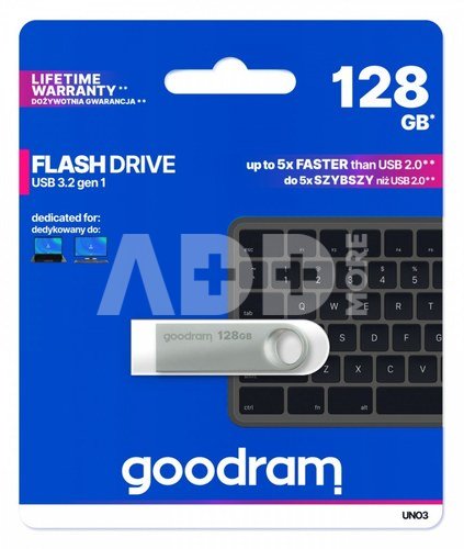 GOODRAM Pendrive UNO3 128GB USB 3.2 Gen1 silver