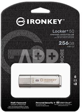 Kingston Pendrive 256GB IronKey Locker+50 AES Encrypted USBtoCloud