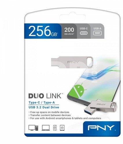 PNY Pendrive 256GB USB 3.2 Duo-Link P-FDI256DULINKTYC-GE
