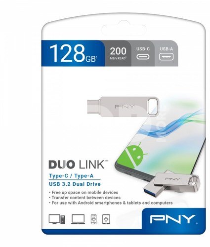 PNY Pendrive 128GB USB 3.2 Duo-Link P-FDI128DULINKTYC-GE