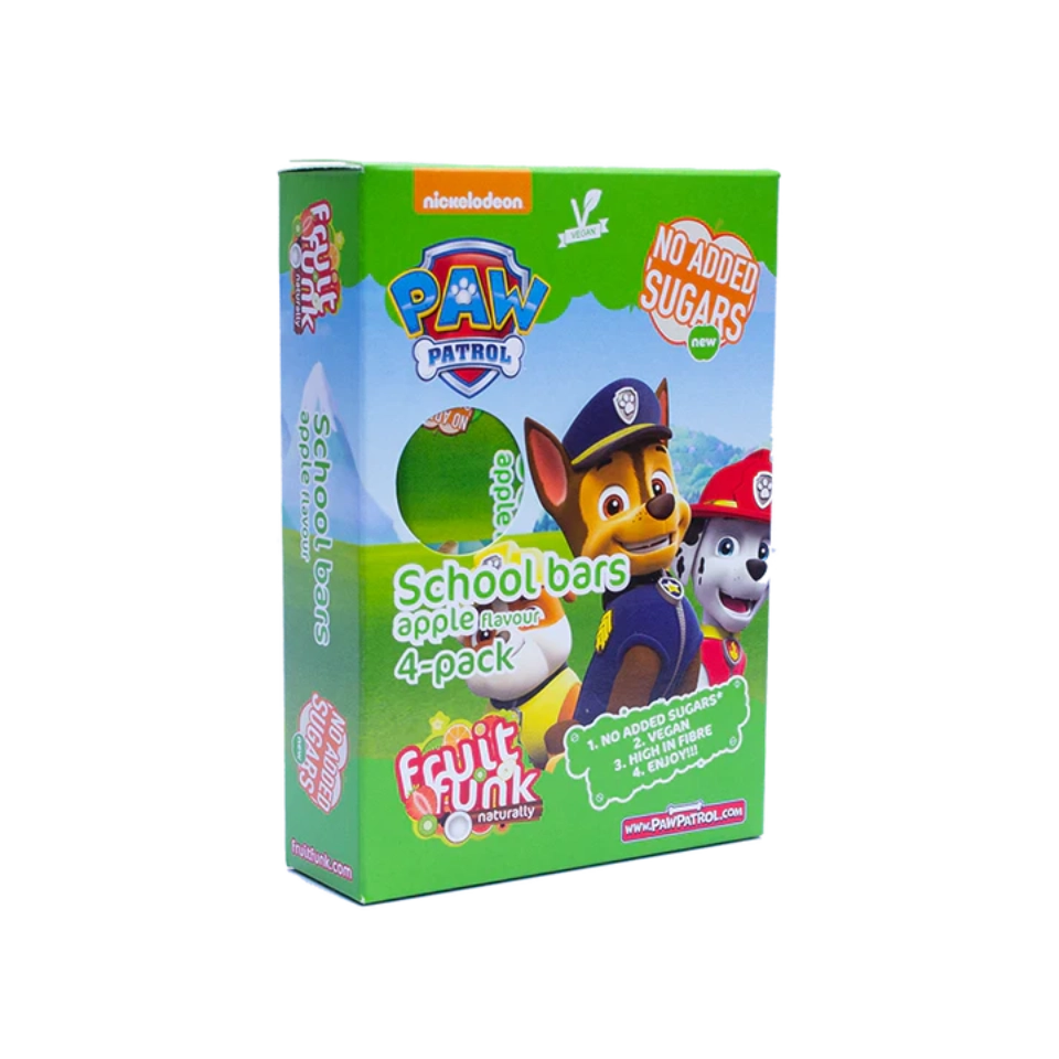 "PAW PATROL" obuolių juostelės, be pridėtinio cukraus | FruitFunk (4x20 g)