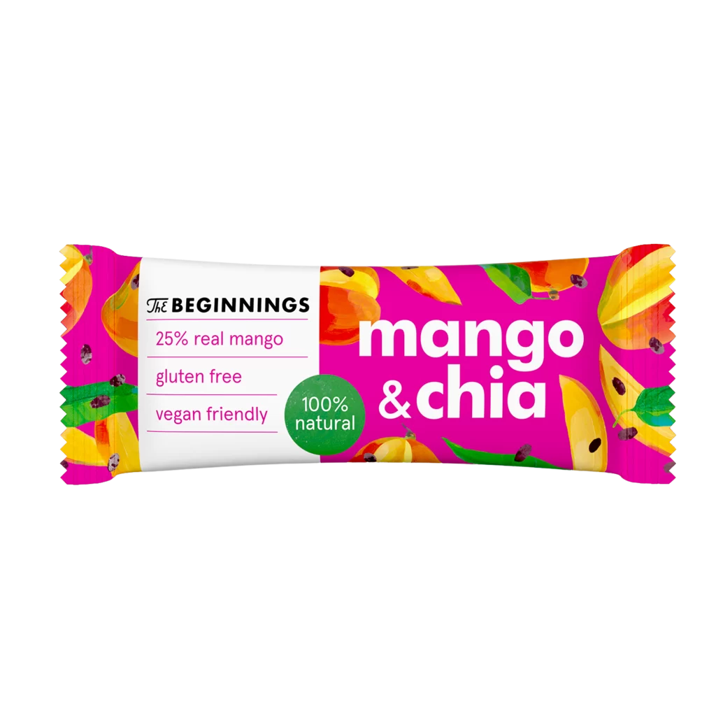 Mango ir čija (chia) sėklų batonėlis, be glitimo | The Beginnings (40 g)