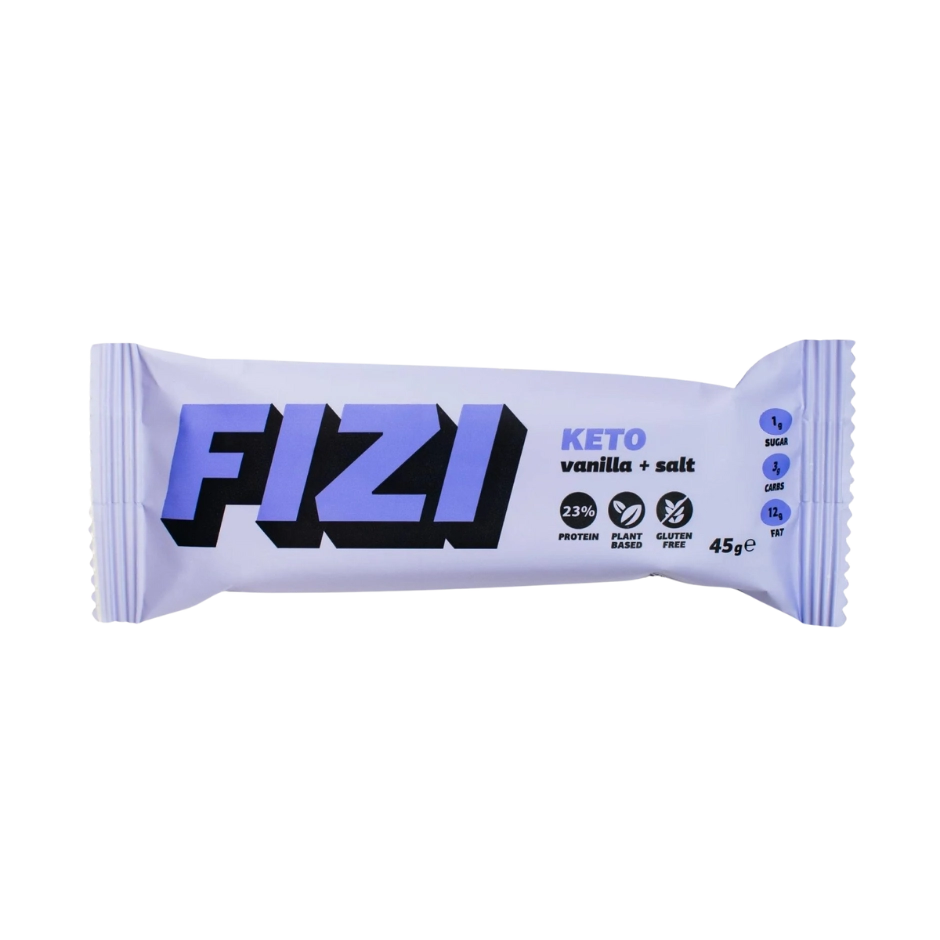 KETO baltymininis  batonėlis su žemės riešutais ir druska | Fizi (45 g)