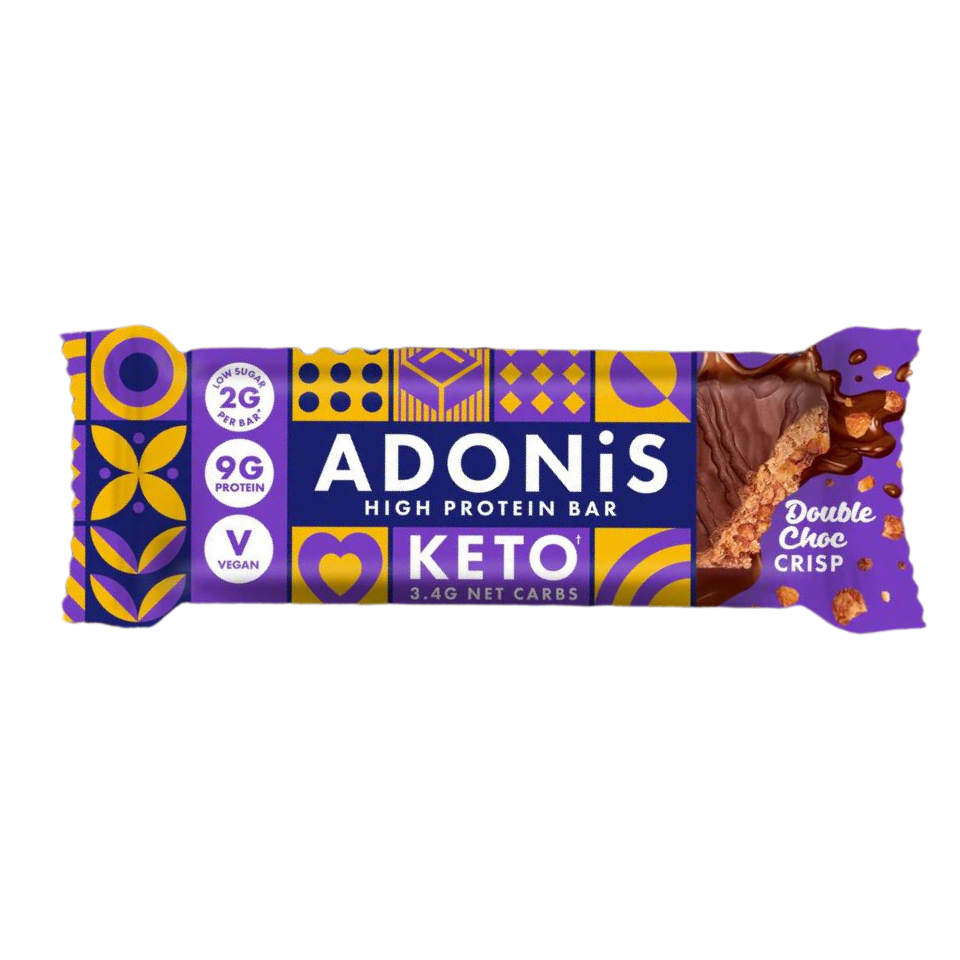 KETO dvigubo šokolado traškus batonėlis | Adonis (45 g)