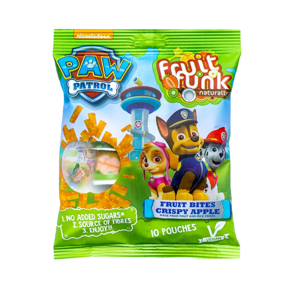 "PAW PATROL" obuolių užkandis, be pridėtinio cukraus | FruitFunk (100 g)