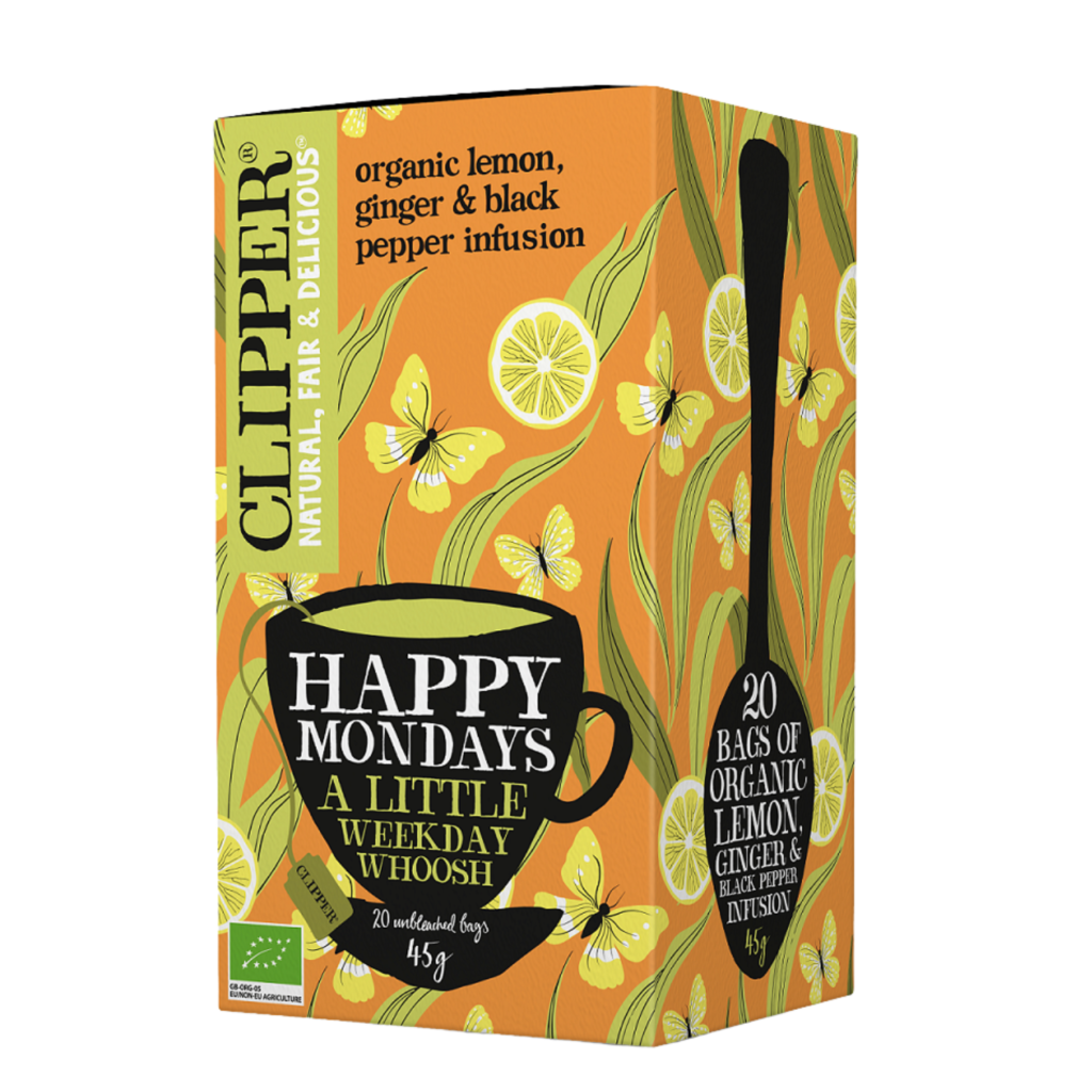 Ekologiška citrinų, imbiero ir juodųjų pipirų arbara | Clipper 45 g (20 x 2,25 g)
