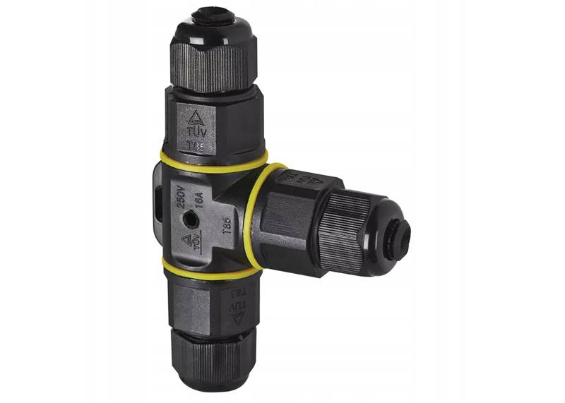 Sujungimo modulis T formos, 3 laidams, 0.5 - 2.5 mm2 IP68, 450V 24A