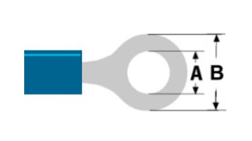 Kilpa M4 Ø4.3mm mėlyna 1.5-2.5mm² laidui (ST-102) RoHS, 20 vnt.
