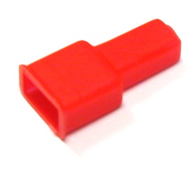 Izoliatorius kontaktui M-6.3mm raudonas plastmasinis