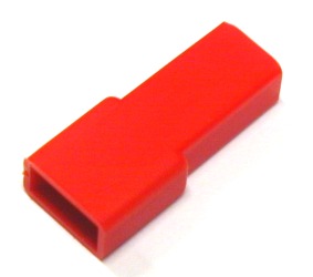 Izoliatorius kontaktui F-6.3mm raudonas plastmasinis