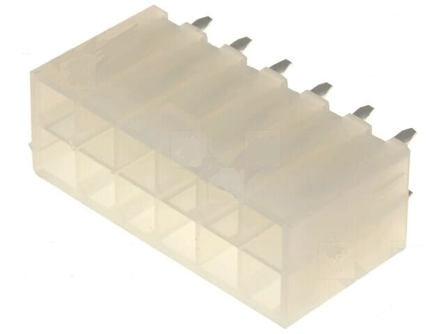Lizdas 4.2mm 2x6 konkt. lituojamas į plokštę tiesus NINIGI RoHS