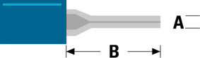 Antgalis prispaudimui 1.9mm mėlynas 1.5-2.5mm² laidui (ST-121) RoHS