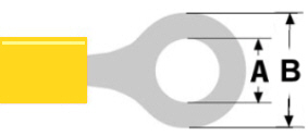 Kilpa M8 Ø8.4mm geltona 4.0-6.0mm² laidui (ST-205) RoHS