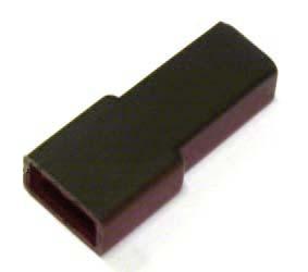 Izoliatorius kontaktui F-6.3mm juodas plastmasinis