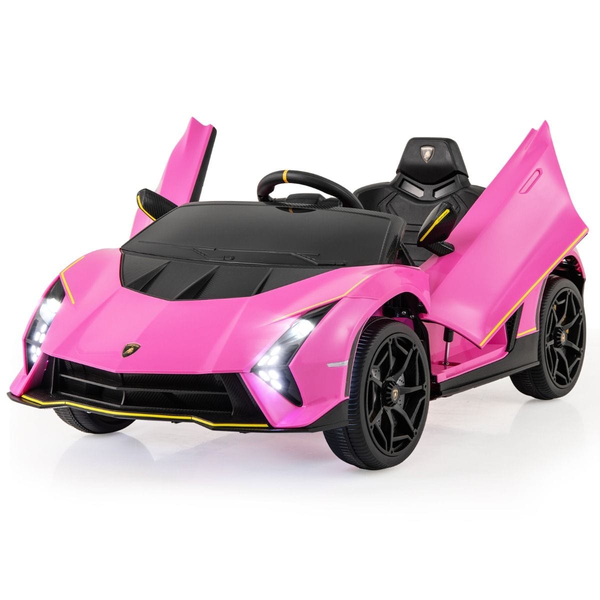 Lamborghini Elektromobilis Vaikams Su Nuotoliniu Valdymu, LED Šviesomis Ir FM Radiju, Rožinis 3058