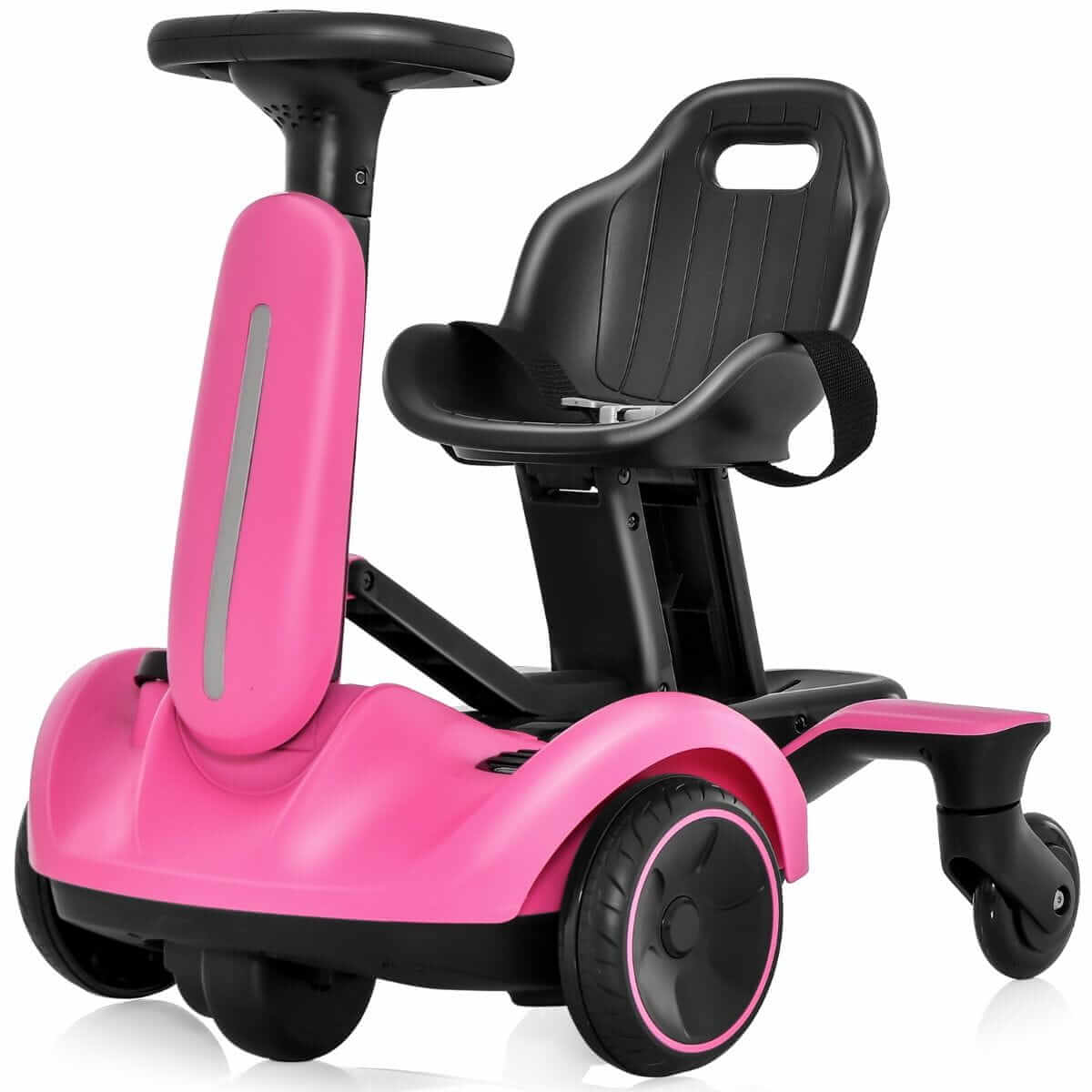Rožinis Vaikiškas Elektrinis Drifto Kartingas Penkiais Ratais 1105