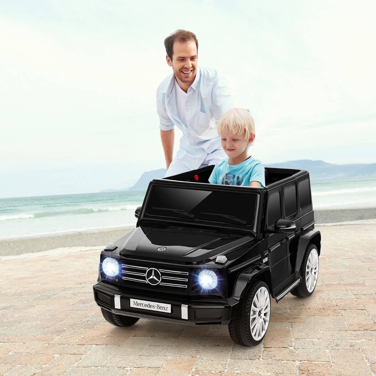 Licencijuotas Mercedes Benz G500 Elektromobilis Vaikams, Juodas 1331