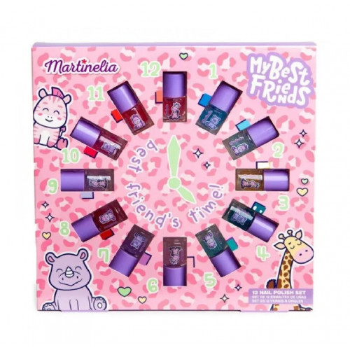 Martinelia Clock Nail Polish Set Nagų priemonių rinkinys mergaitėms, My Best Friends