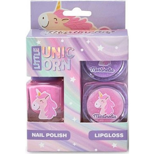 Martinelia Little Unicorn Mini Set Trio Nail Polish Lip Gloss Nagų ir Lūpų priežiūrai, Rinkinys