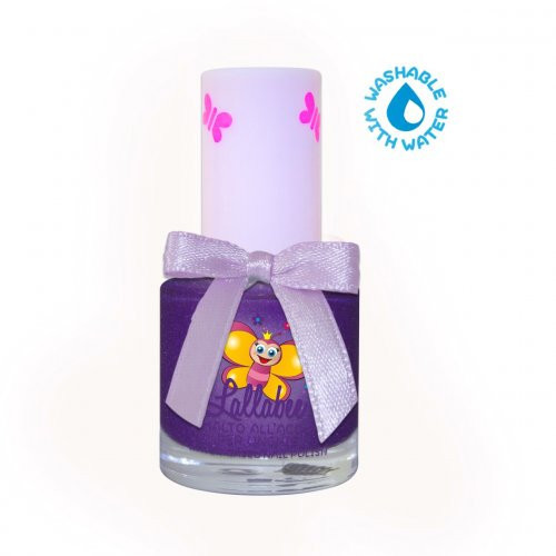 Lallabee Water-Based Nail Polish Vandens pagrindo nagų lakas vaikams, Glittery Purple