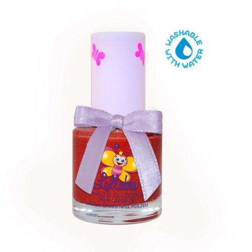 Lallabee Water-Based Nail Polish Vandens pagrindo nagų lakas vaikams, Pearly Red
