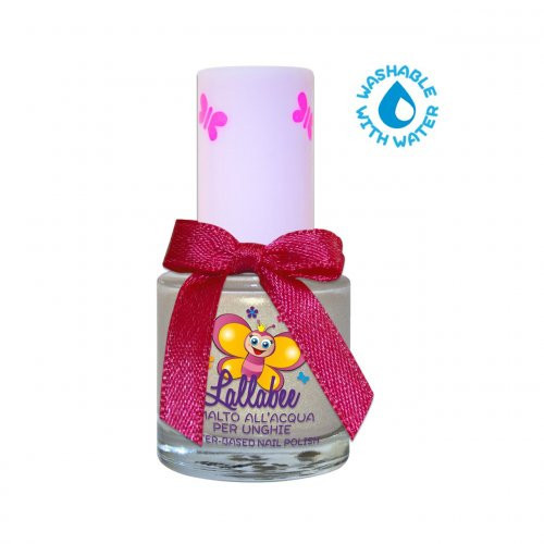 Lallabee Water-Based Nail Polish Vandens pagrindo nagų lakas vaikams, Glittery Silver