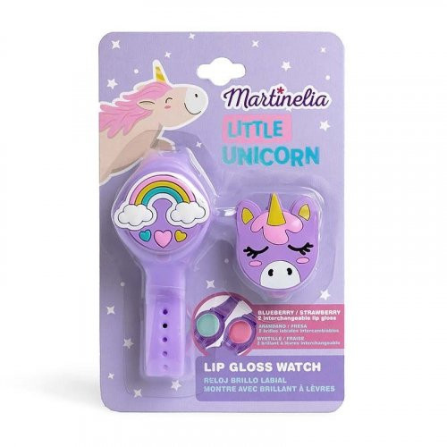 Martinelia Little Unicorn Lip Gloss Watch Vaikiškas lūpų blizgis laikrodis, 1vnt.