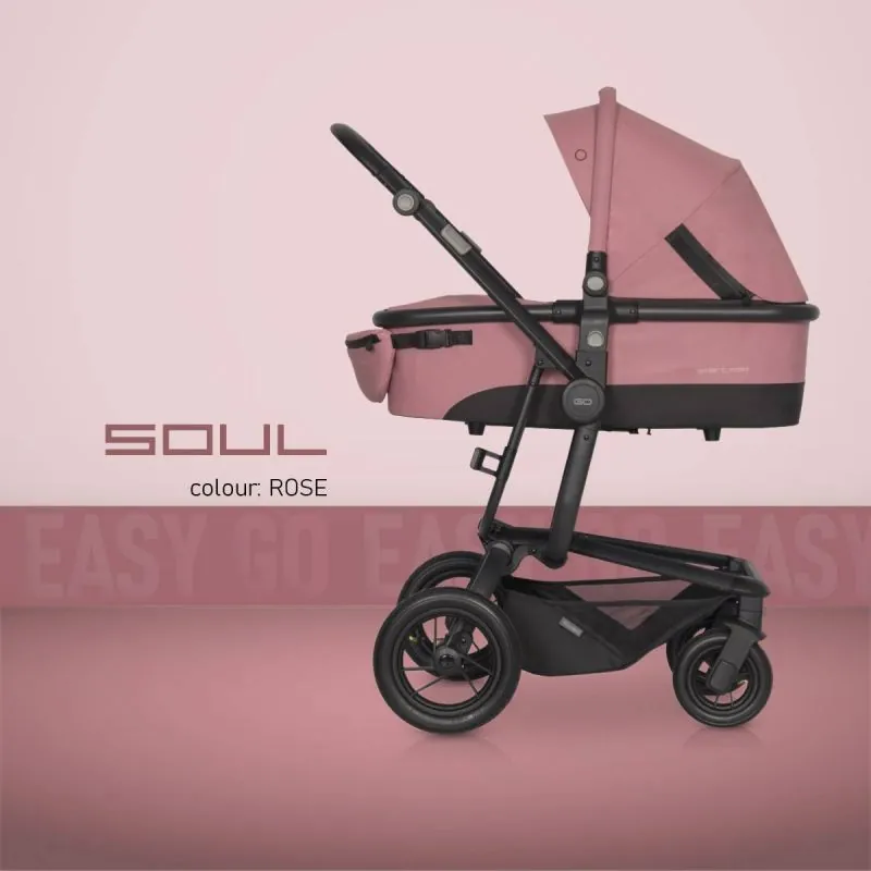 1in1 Vaikiškas vežimėlis Easy Go Soul Air, Rose