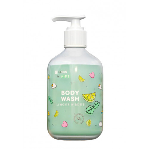 HiSkin For Kids Body Wash Vaikiškas kūno prausiklis, Mint and Lemon