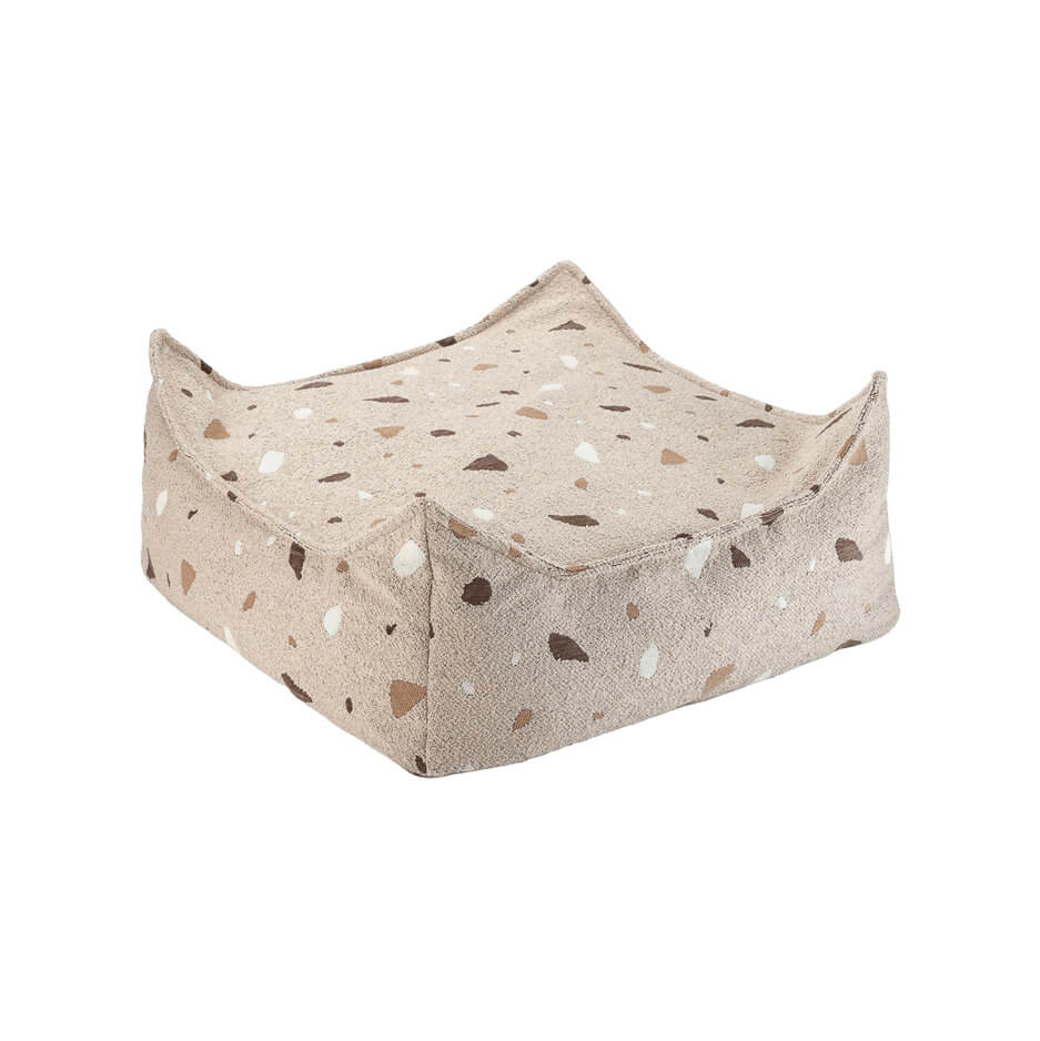 WIGIWAMA kvadratinis pufas TERRAZZO, Sand