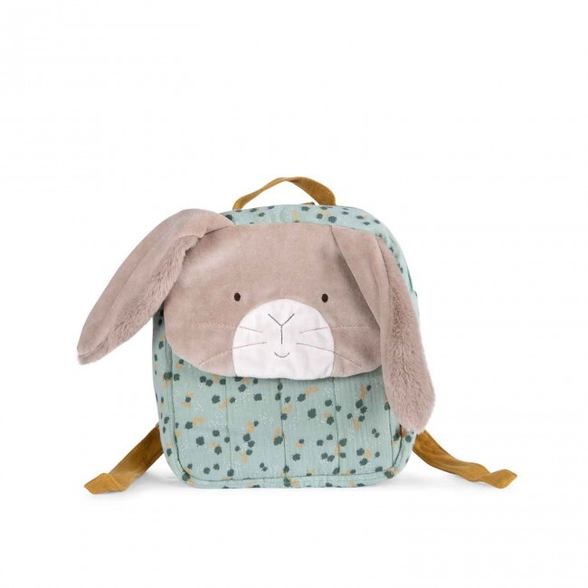 Moulin Roty - kuprinė - Sage rabbit backpack Trois Petits Lapins