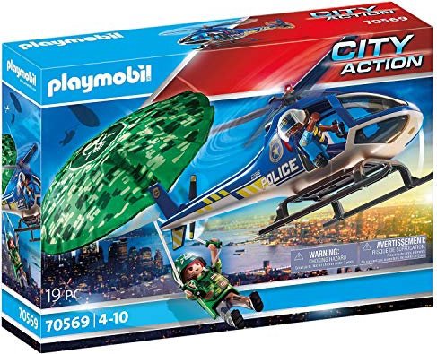 Konstruktorius Playmobil Police Helicopter Parachute V - 70569