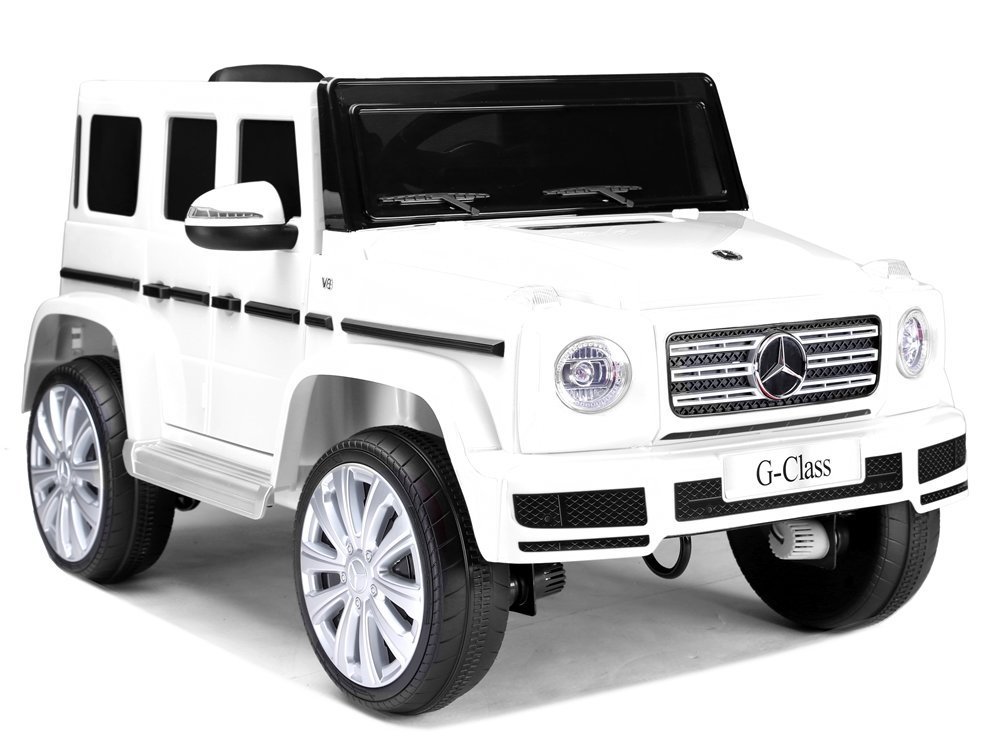 Vaikiškas vienvietis elektromobilis "Mercedes G500", baltas