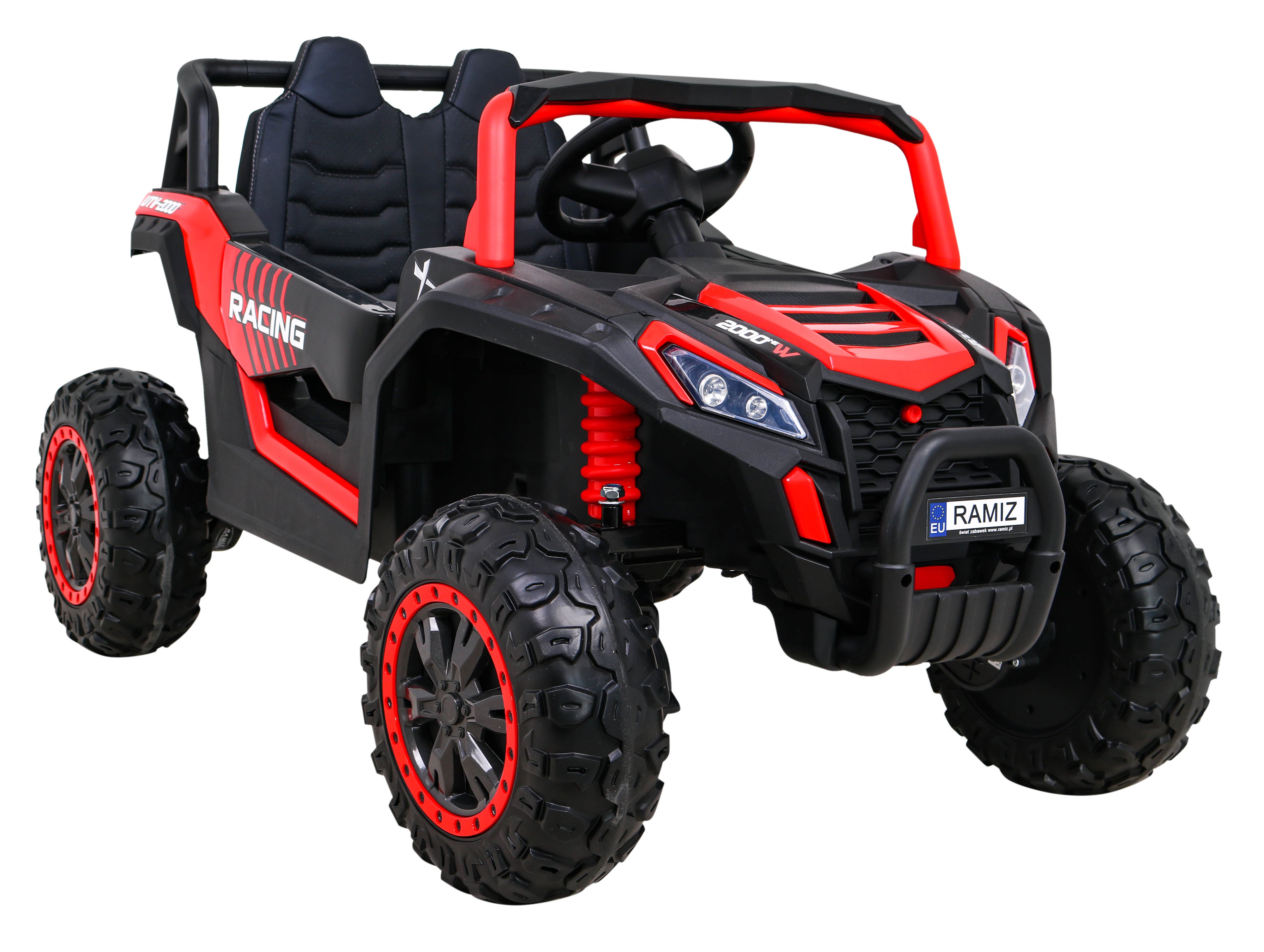 Vienvietis elektromobilis Buggy UTV 2000M Racing, raudonas