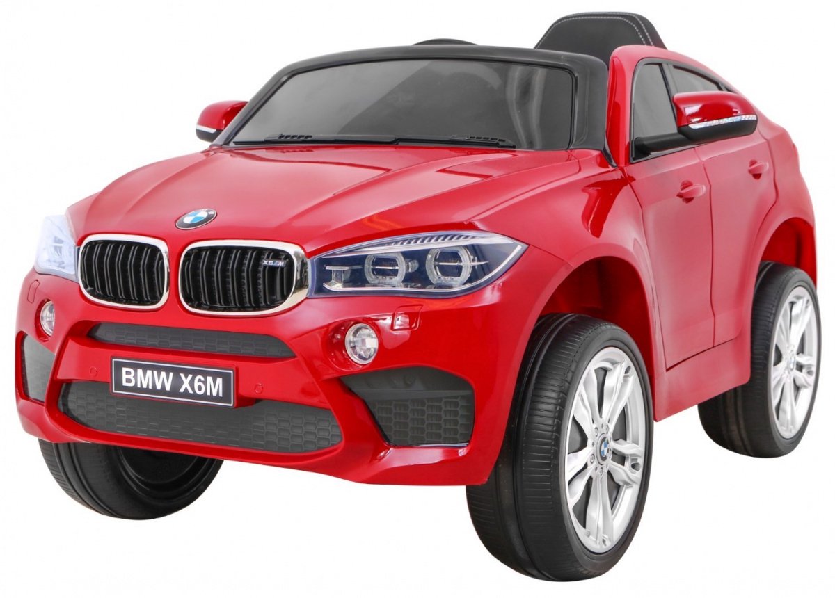 Vaikiškas elektromobilis BMW X6M, raudonas lakuotas