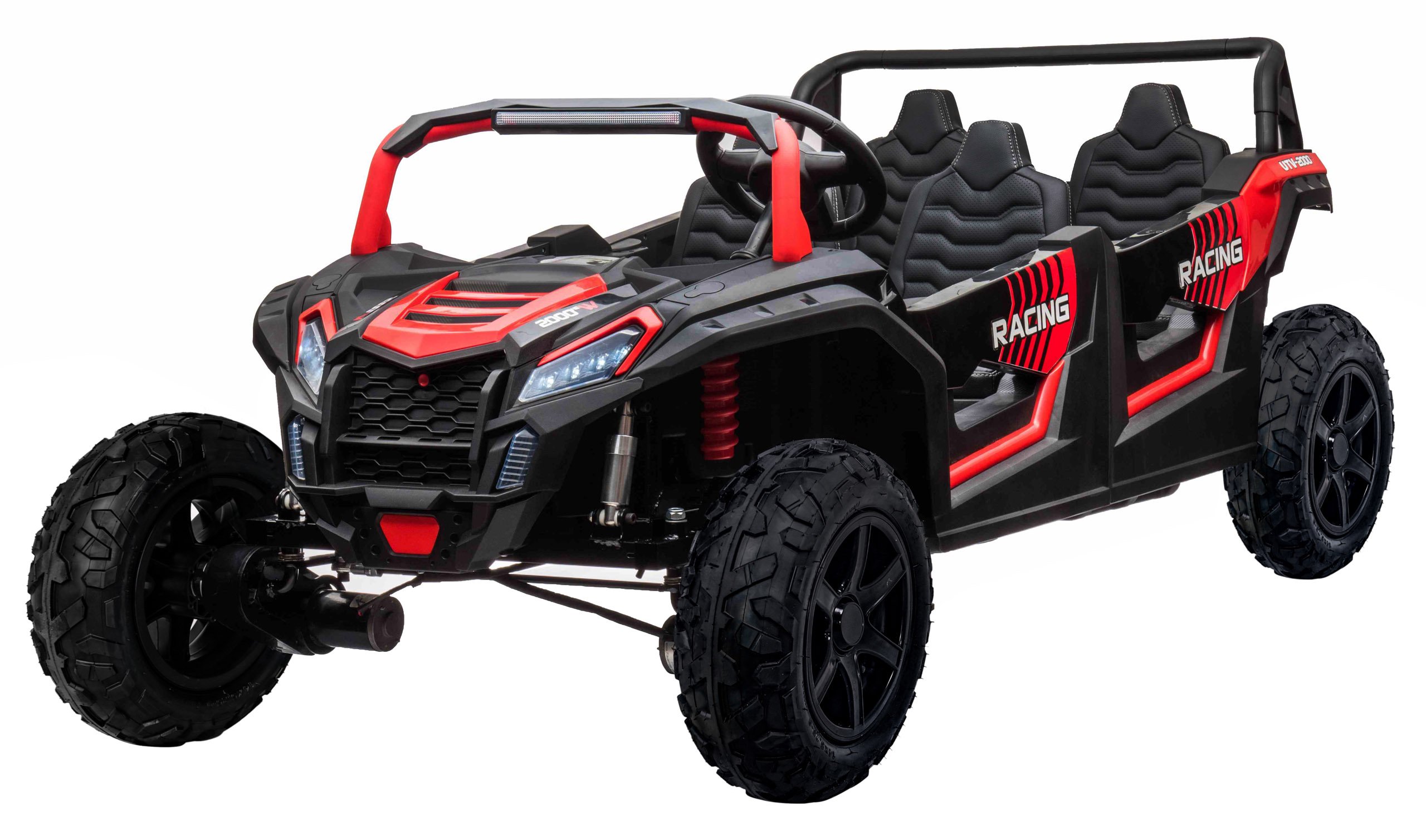 Keturratis Buggy UTV2000 su Li-ion baterija, raudonas