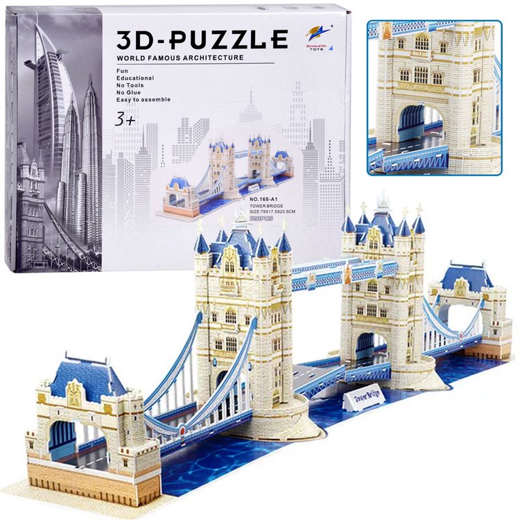 Erdvinė dėlionė 3D Tower Bridge 120 dalių