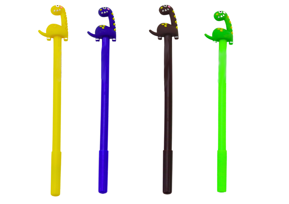 Rašiklis su dinozauru, įvairios spalvos, 0.5mm