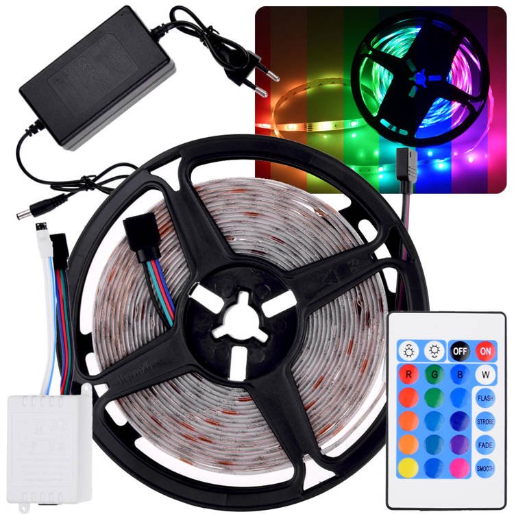 LED juosta su nuotolinio valdymo pultu, 5 m