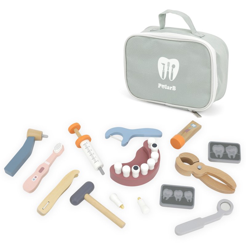 Medinis odontologo rinkinys, pilkas