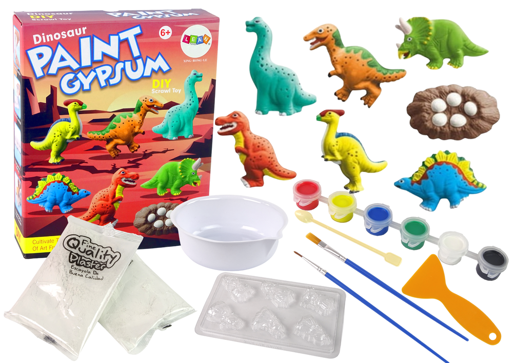 Kūrybinis gipso liejinių rinkinys dažyti - Dinozaurai