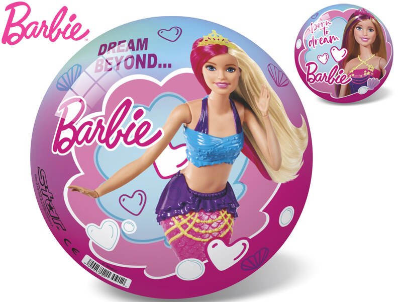 Vaikiškas kamuolys su Barbie atvaizdu, 23 cm